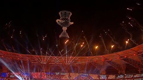 Amazing drone display paints Spanish Super Cup in the Saudi sky