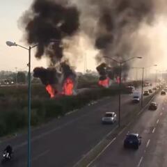 Así fue el incendio en ductos de gas de Pemex, Ecatepec