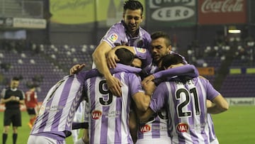 Festín goleador con manita del Valladolid al Mirandés