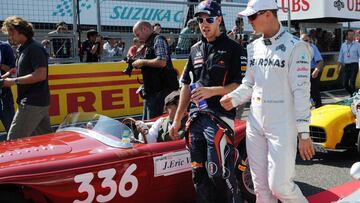 Vettel y Schumacher en el GP de Japón de 2012.