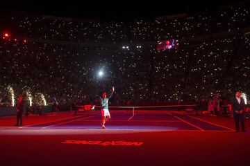 La Plaza de Toros lució pletórica cuando Federer jugó en México en 2019