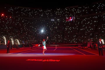 La Plaza de Toros lució pletórica cuando Federer jugó en México en 2019