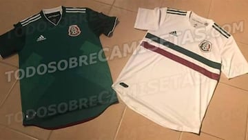 Las posibles nuevas camisetas de M&eacute;xico.