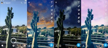 Cambia el momento del día de una foto con los Sky Filters de Snapchat