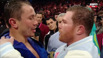 Canelo y Golovkin después del combate.