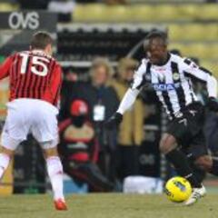 Pablo Armero sería titular con Udinese en San Siro ante Milan