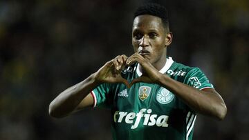 Yerry Mina, con el Palmeiras.