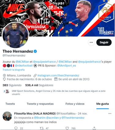 El 'me gusta' de Theo que irrita a los atlticos y celebra el madridismo