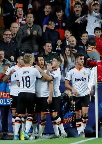 1-1. Dani Parejo celebró el primer tanto que marcó de penalti.