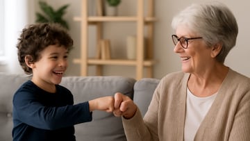 Grandma and kid