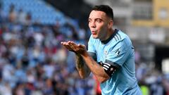 Iago Aspas celebra su segundo gol ante el Alav&eacute;s.