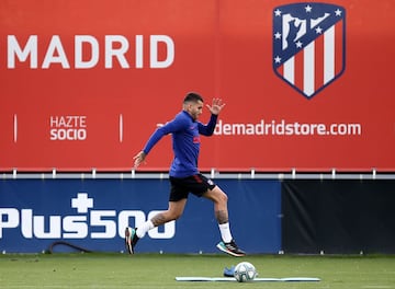 El primer entrenamiento del Atleti tras el parón