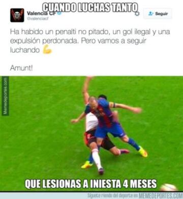 Los mejores memes del Valencia-Barcelona