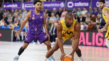 Jayson Granger, base del Movistar Estudiantes, ante el Palencia Baloncesto en la 4ª jornada de la Primera FEB.