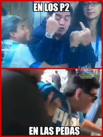 Los memes de la agonía de Argentina y el show de Maradona