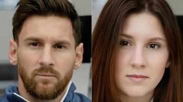 Messi con un cambio de género gracias a FaceApp