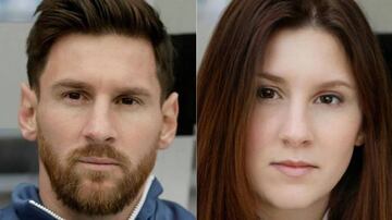 Messi con un cambio de g&eacute;nero gracias a FaceApp