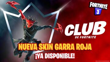 Club de Fortnite octubre 2022: nueva skin Garra Roja ya disponible