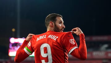 El delantero del Girona, Abel Ruiz