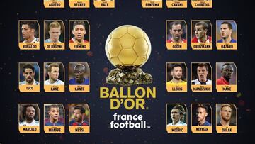 08/10/2018 Candidatos Balón Oro 2018.
Los españoles Sergio Ramos e Isco Alarcón son dos de 30 finalistas para el Balón de Oro 2018, que se entregará el lunes 3 de diciembre, en una lista en la que figuran otros seis m
