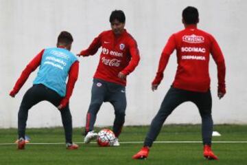 La Selección entrenó con 12 jugadores este lunes por la mañana.