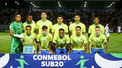 Formación posible de Brasil ante Bolivia en el Sudamericano Sub 20 de 2025