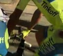 Alberto Contador sufre una caída