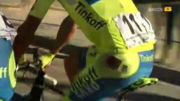 Alberto Contador sufre una caída