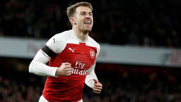 El centrocampista galés del Arsenal, Aarom Ramsey, durante un partido.