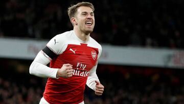 El centrocampista gal&eacute;s del Arsenal, Aarom Ramsey, durante un partido.