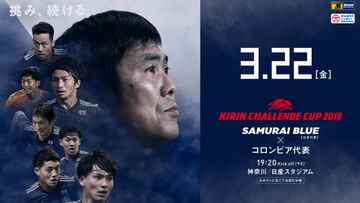 Poster oficial de Japón vs Colombia por la Kirin Challenge Cup 2019