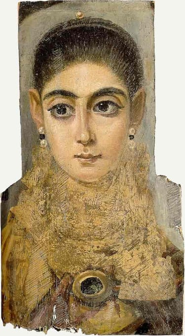 Se desconoce el autor que pintó con maestría el rostro de la joven sobre madera de cedro, usando la técnica de la encáustica.