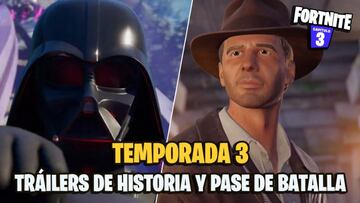 Tr&aacute;ilers de Fortnite Temporada 3: Darth Vader, Indiana Jones y m&aacute;s