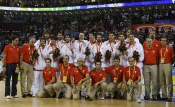 24/08/2008. Final de baloncesto de los JJ.OO. de Pekín. Espectacular partido entre EE.UU. y España.
Los españoles lograron una plata que supo a oro.