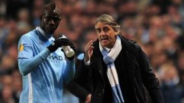 Balotelli y Mancini.