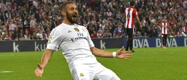 ATHLETIC 1 - REAL MADRID 2. Benzema pone líder al Madrid