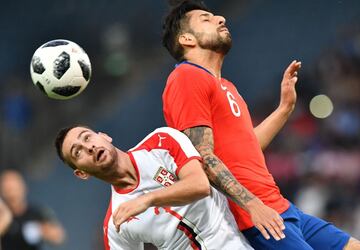 Las mejores imágenes del duelo entre Chile y Serbia en Austria