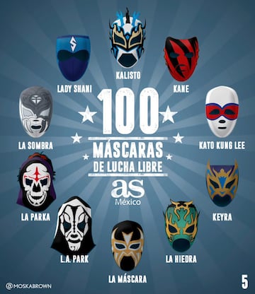 Las 100 máscaras más emblemáticas de la Lucha Libre Mundial