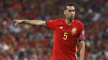 Busquets, con la Selección.