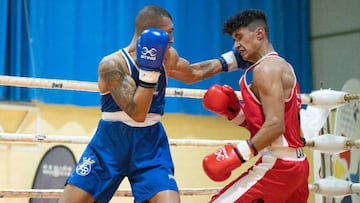 Imagen de uno de los combates en los Campeonatos de España de Boxeo.