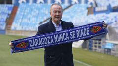 Juan Ignacio Mart&iacute;nez, en su presentaci&oacute;n como entrenador del Real Zaragoza.