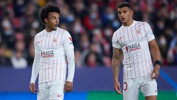 Koundé y Diego Carlos, en el Sevilla.