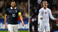 Karim Benzema y Antoine Griezmann, ambos con Francia. 