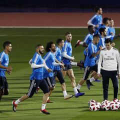 Primer entrenamiento del Real Madrid en Abu Dhabi