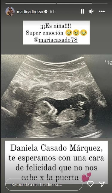 María Casado desvela el sexo y el nombre de su bebé