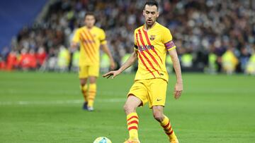 Sergio Busquets of FC Barcelona in action during the spanish league, La Liga Santander, football match played between Real Madrid and FC Barcelona at Santiago Bernabeu stadium on March 20, 2022, in Madrid, Spain.
AFP7
20/03/2022 ONLY FOR USE IN SPAIN