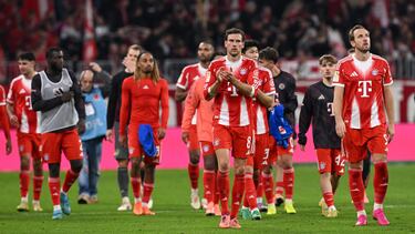 El Bayern celebra la victoria ante el Leverkusen.