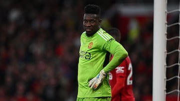 André Onana, jugador del Manchester United, durante un partido.