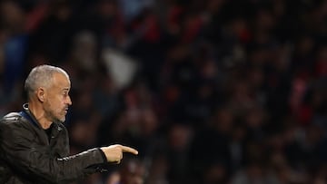 Luis Enrique, durante el partido contra el Auxerre.