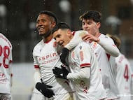 Andorra-Cultural, jornada 21 de la temporada 2025-26. Gol de Chacón.